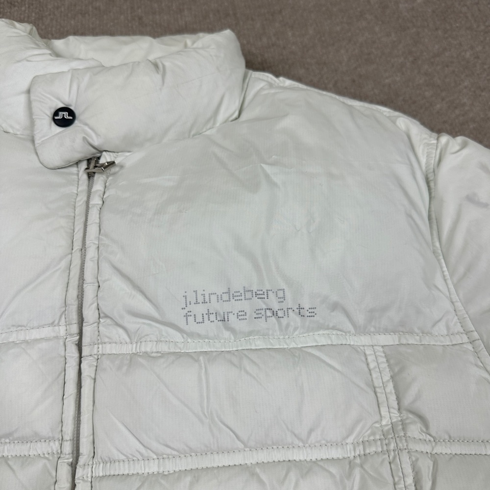 J. Lindeberg Jacket Womens Extra Large White Puffer Down Vintage Y2K - Picture 5 of 13